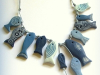 flickr SandrArt Polymer Clay Fish Necklace